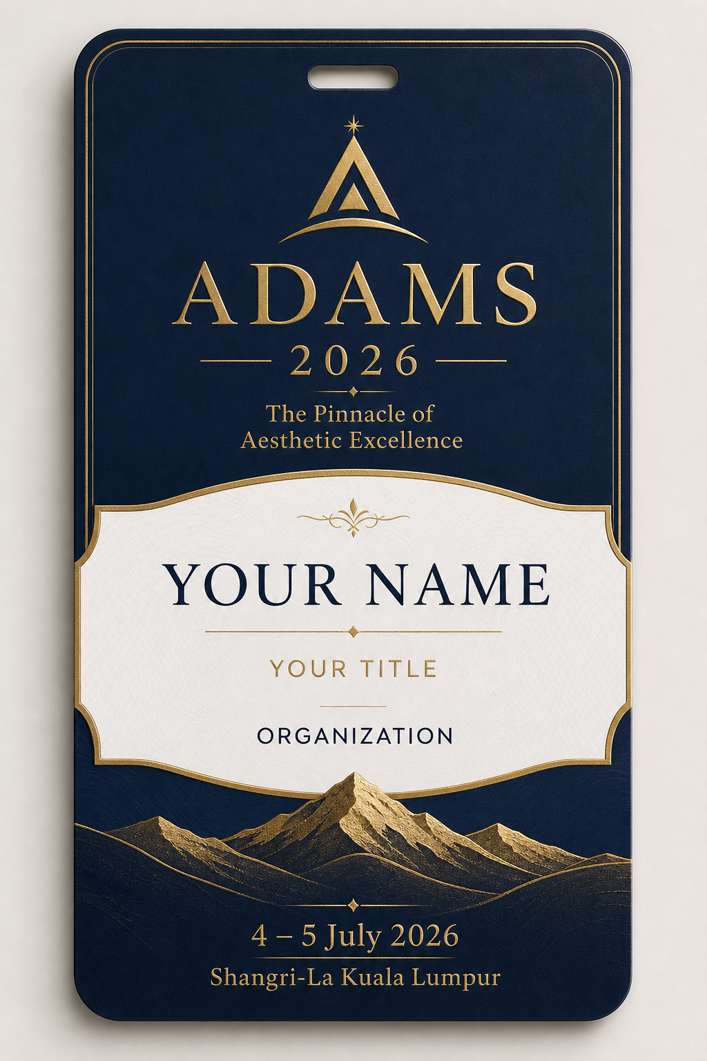 ADAMS 2026 official delegate badge