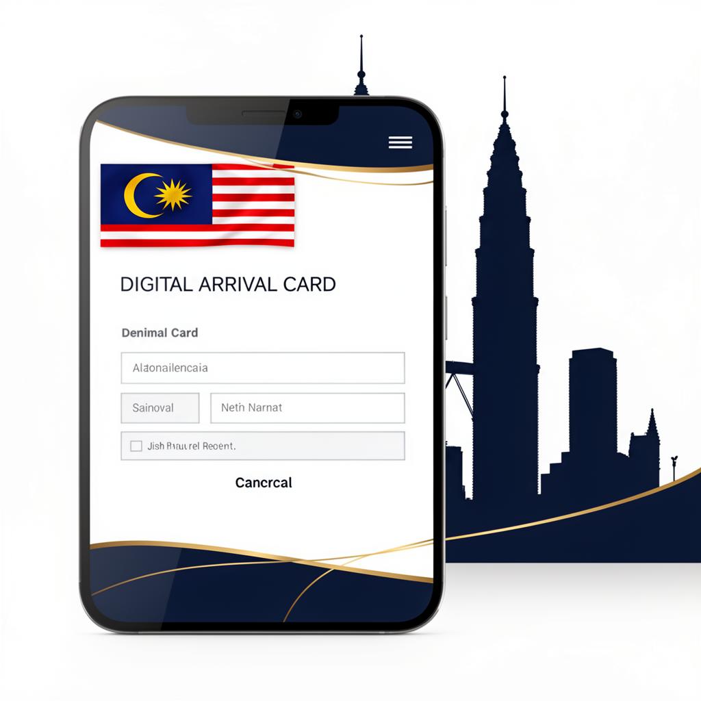 Malaysian passport and digital arrival card